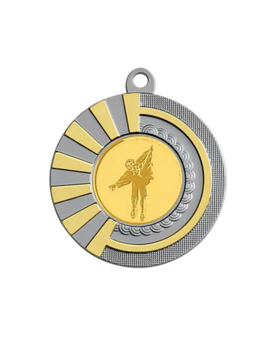 Med porte-centre zamak arg/or 50mm