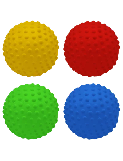 Lot de 4 balles sensoriellles 10cm
