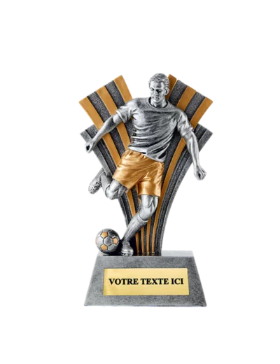 Trophee resine joueur foot 3d h.22cm