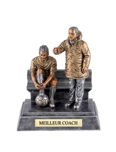 Trophee resine coach h.17x21 cm