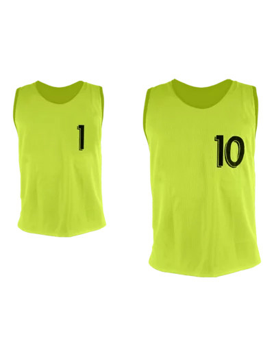 Lot de 10 chasubles numéro 1 à 10