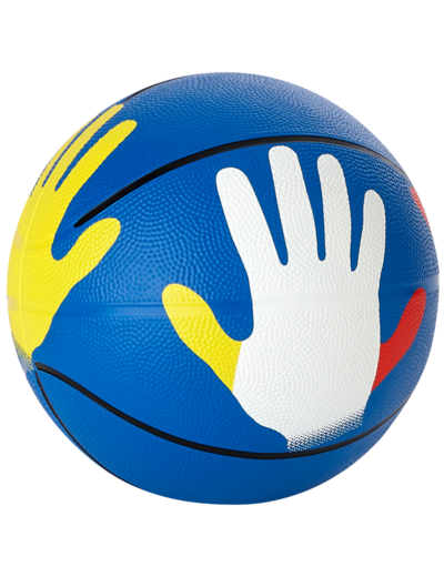 Ballon basketball hands on