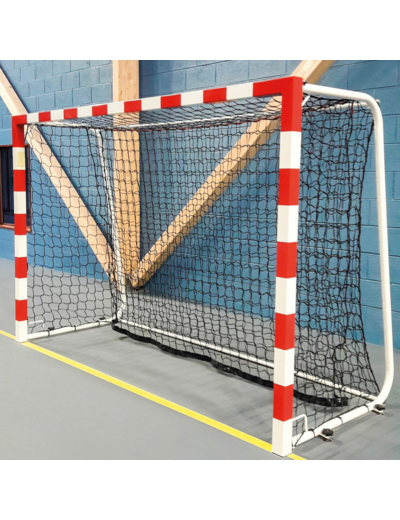 Paire de buts hand mobiles en acier galvanise
