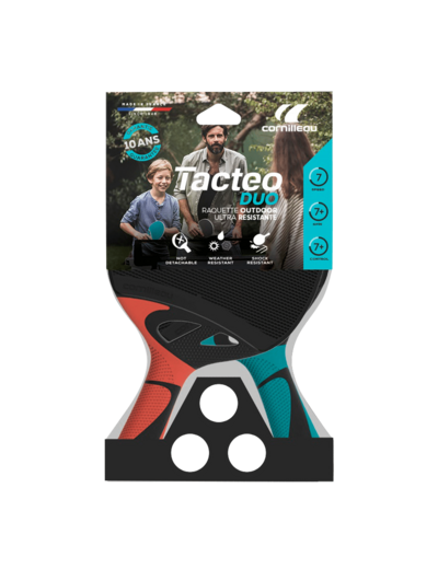 Raquette de ping pong tacteo pack duo