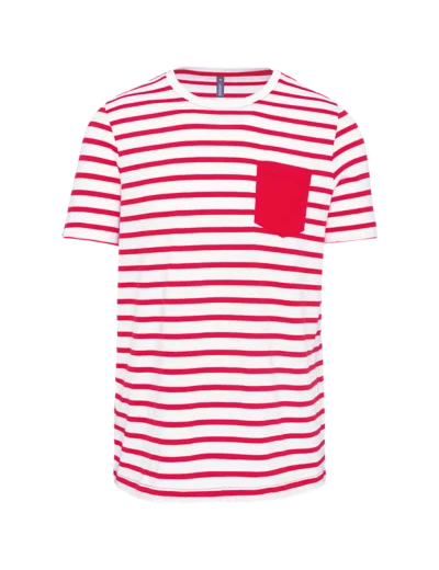 T-shirt raye marin manches courtes