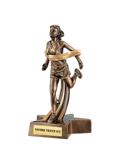Trophee resine course femme h. 22 cm