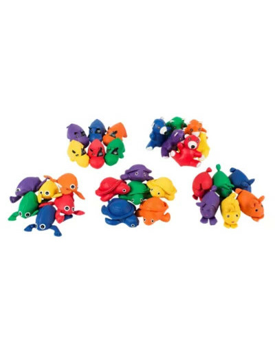Lot de 6 animaux lestés à grains