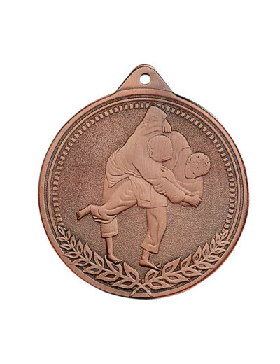 Medaille frappee fer judo 70mm
