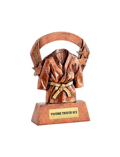 Trophee resine kimono bronze h.16 cm