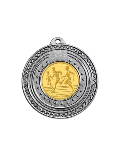 Medaille porte-centre fer argent 50mm