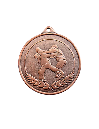 Medaille frappee bronze judo 50mm