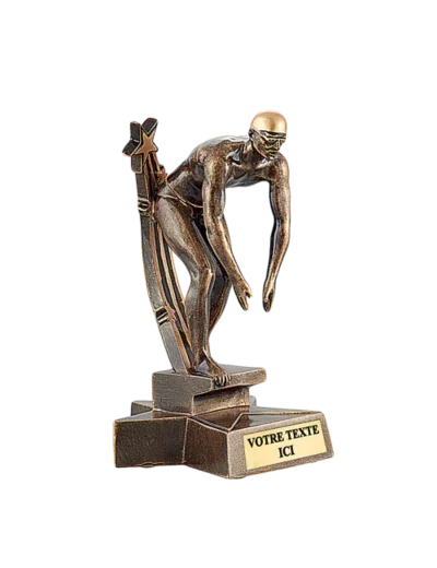 Trophee resine natation homme h. 20 cm