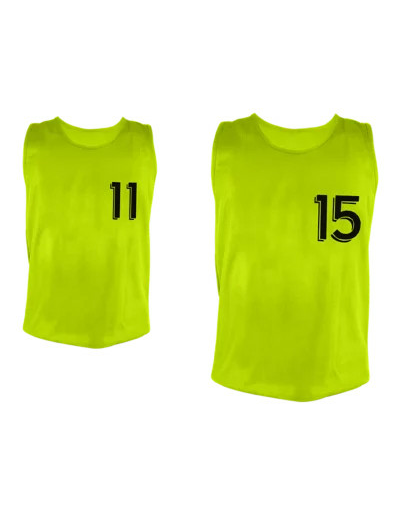 Lot de 5 chasubles numéro 11 à 15