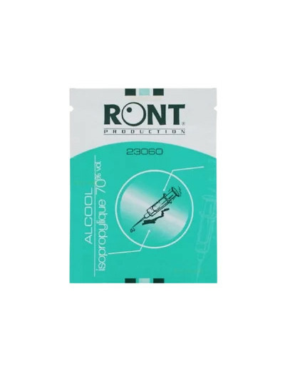 Lot de 10 serviettes alcool 70