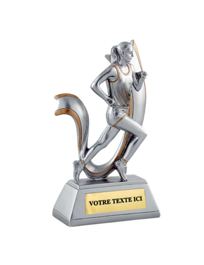 Trophee resine course femme h. 15 cm
