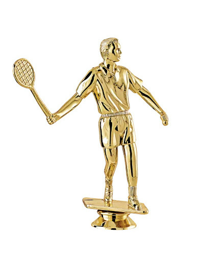 Sujet plastique or badminton h.15cm