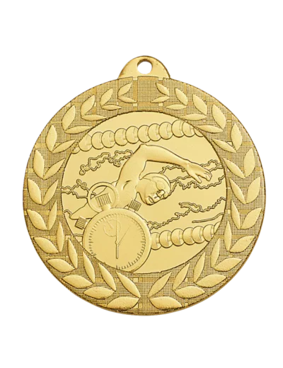 Medaille frappee fer natation 50mm