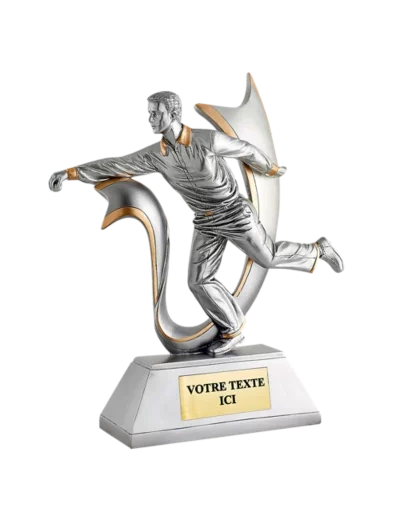 Trophee resine joueur boule lyonnais h.32cm