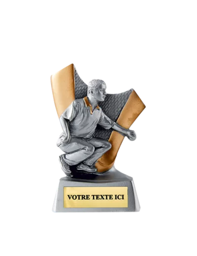 Trophee resine petanque homme h.10 cm