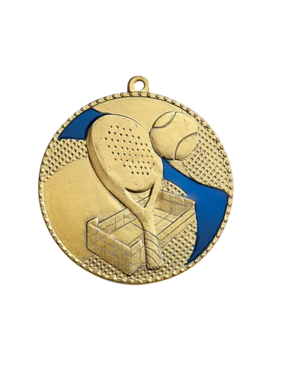 Medaille frappee or padel 50mm