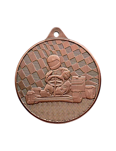 Medaille frappee fer karting 50mm