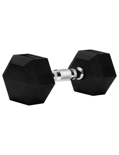 Haltères caoutchouc hexagonal 8 kg