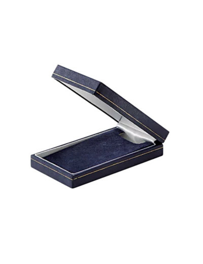 Ecrin simili cuir bleu 116x6x25