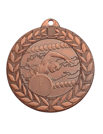 Medaille frappee fer natation 50mm
