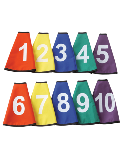 Set de 10 cols de cônes numérotés