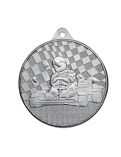 Medaille frappee fer karting 50mm