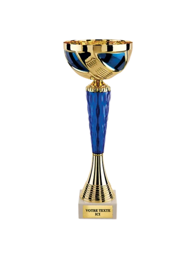 Coupe class or/bleu h 31cm d 120mm