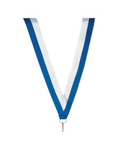 Ruban bleu/blanc large 80x2.2cm
