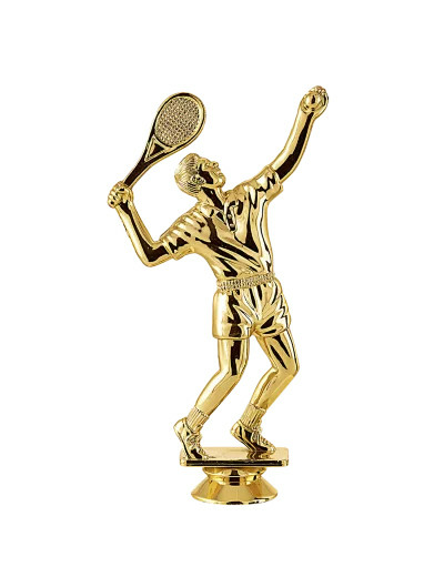 Sujet plastique or tennis ho h.16cm