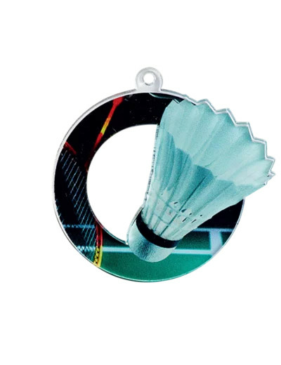 Medaille plexi diam50 badminton