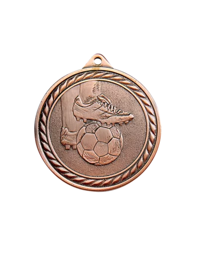 Medaille frappee bronze football 50mm