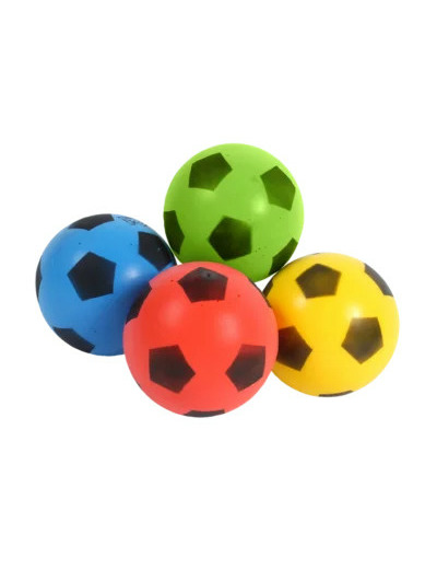 Lot 4 ballons foot mousse bicolore
