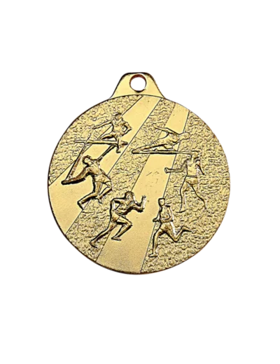 Medaille frappee fer or athletisme 32mm