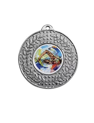 Medaille porte-centre fer argent 50mm