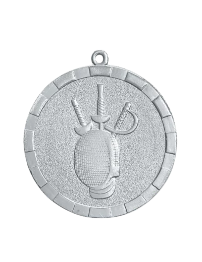 Medaille frappee fer escrime 50mm