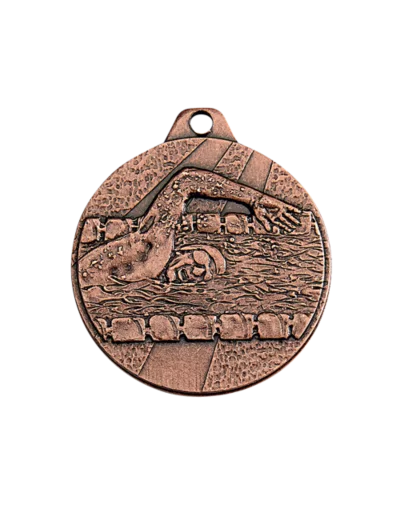 Medaille frappee fer brz natation d 32mm