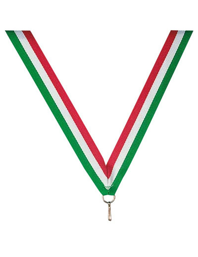 Ruban vert/blanc/rouge lg 80x2.2cm