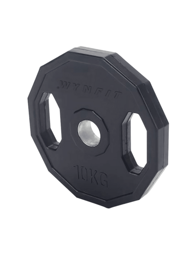 Disque olympique caoutchouc poignees 15 kg
