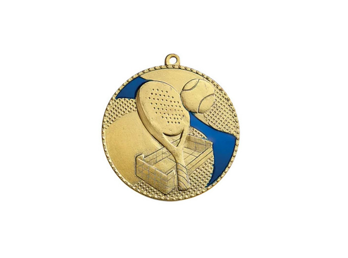 Medaille frappee or padel 50mm