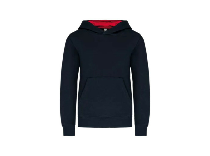 Sweatshirt capuche contrastée junior