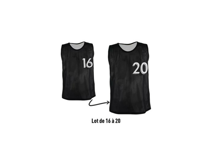 Lot de 5 chasubles numérotées de 16 a 20