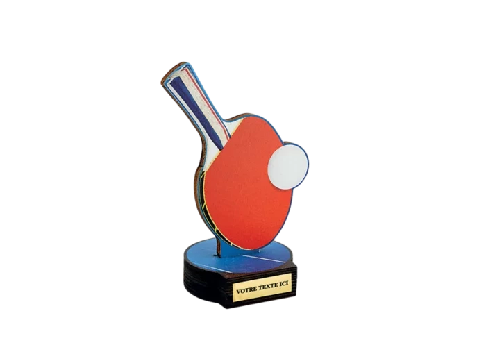 Trophee bois tdt h 20 cm