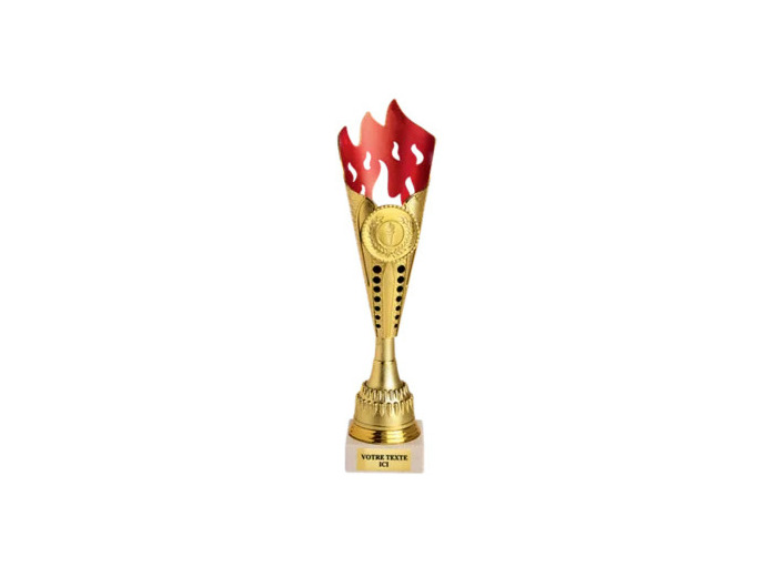 Coupe economique or/rouge hauteur 3