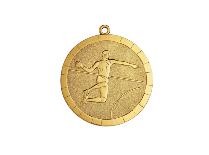 Medaille frappee fer hand 50mm or