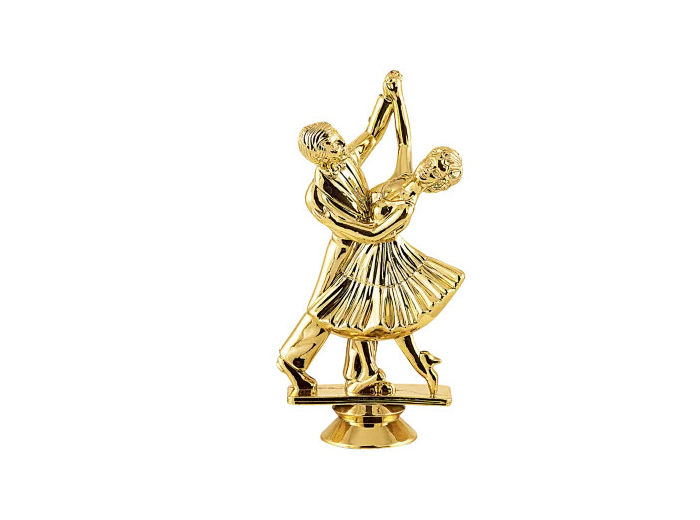 Sujet plastique or danse h. 13cm