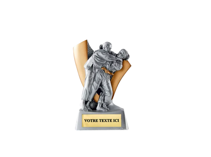 Trophee resine eco judo f h. 10 cm